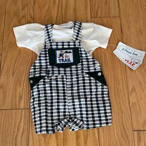 BRAND NEW Playbear Trail 2-piece Baby Boys Overalls 6-9 Months